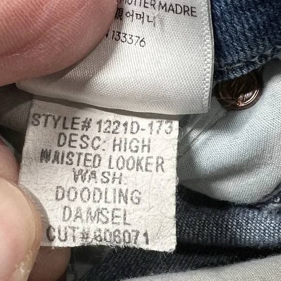 Mother Jeans Womens 25 Blue High Waisted Looker Skinny Distressed Medium Wash - Picture 10 of 11